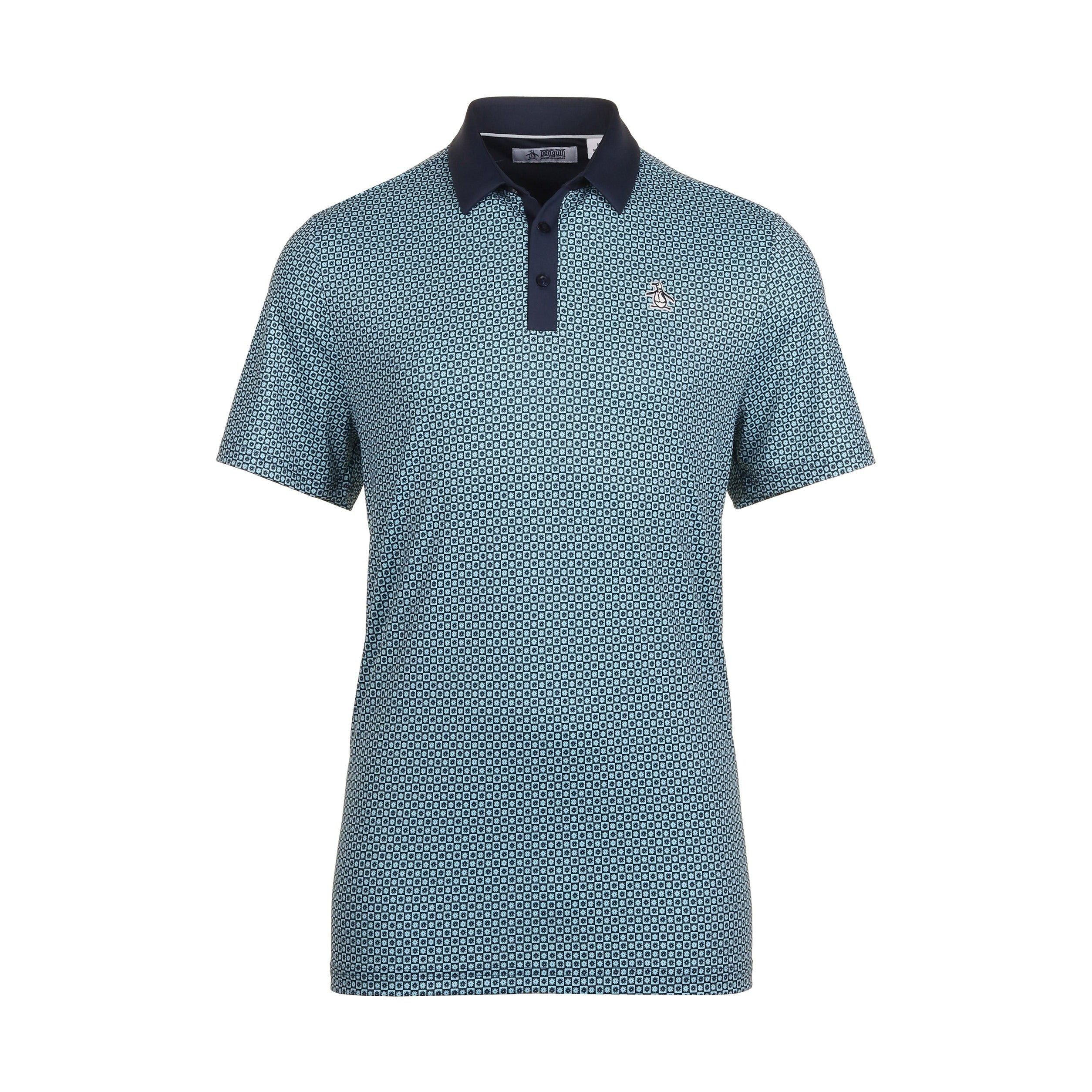 Original Penguin Golf Retro Micro Floral Print Polo Shirt