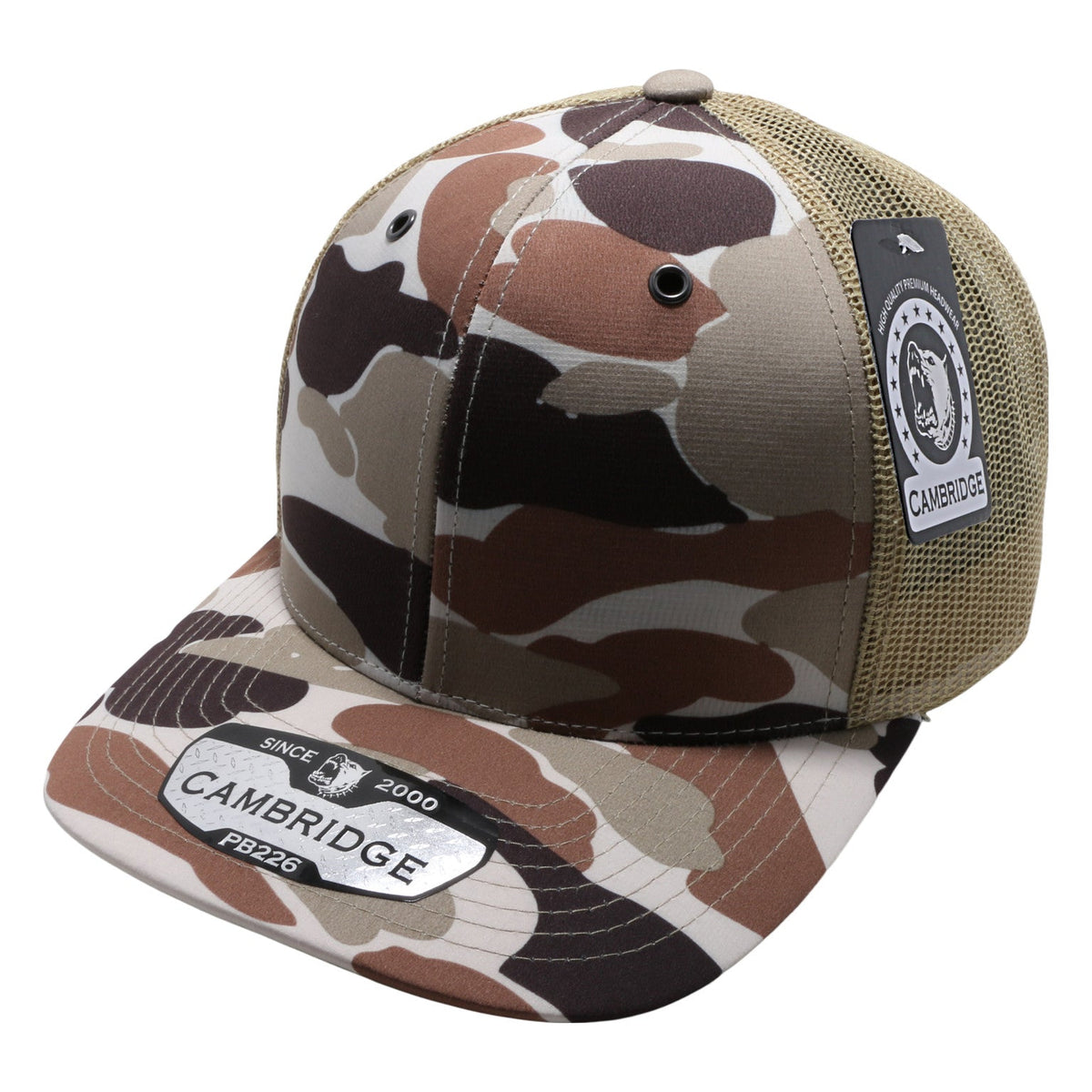 Pit Bull Cambridge PB226 Shiny Camo Trucker Hat Camouflage Cap