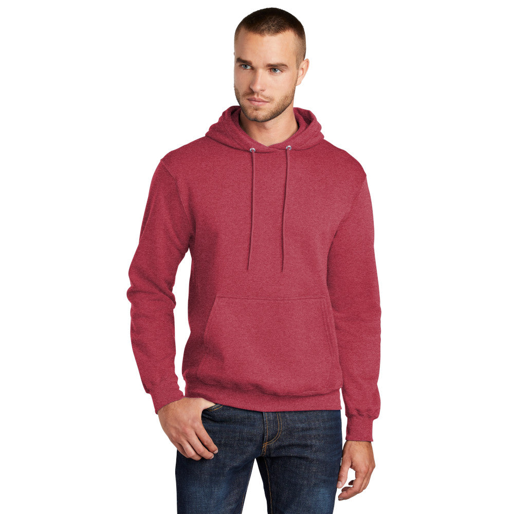 Port & Company PC78H Core Fleece Pullover Hooded Sweatshirt – Heather Red