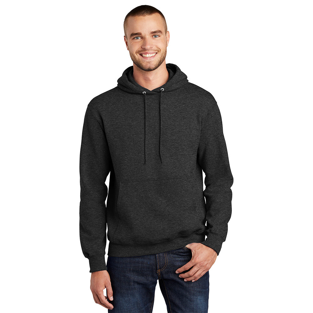 Port & Company PC90H Essential Fleece Pullover Hooded Sweatshirt – Black Heather