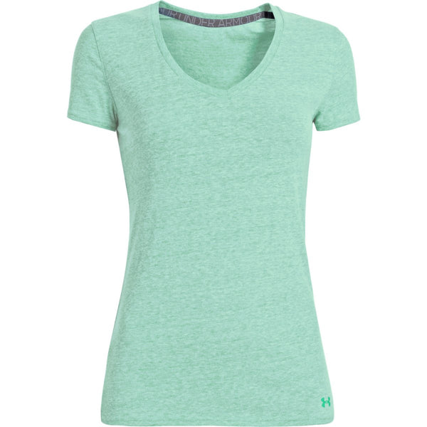 Under Armour Women’s Emerald Lake Green UA Charged Cotton Undeniable S/S V-Neck