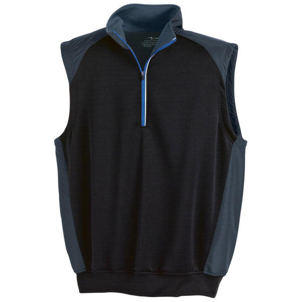 Page and Tuttle Men’s Black/Iron/Blue Quarter Zip Tech Vest