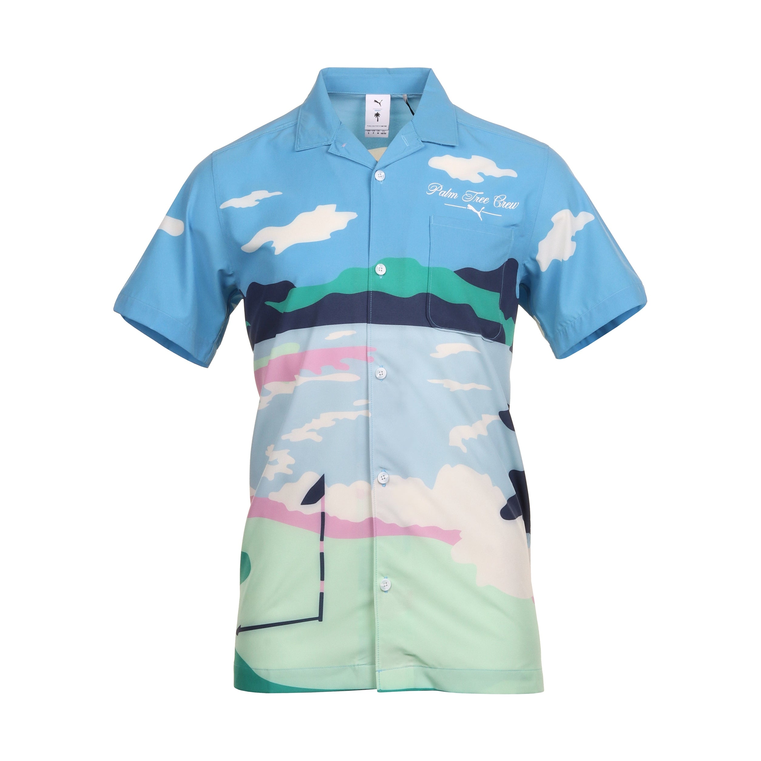 Puma Golf x PTC Open Collar Print Shirt