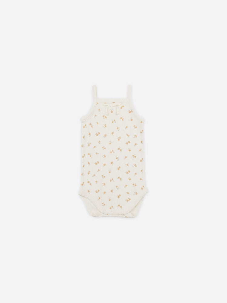 Pointelle Tank Bodysuit || Ditsy Melon