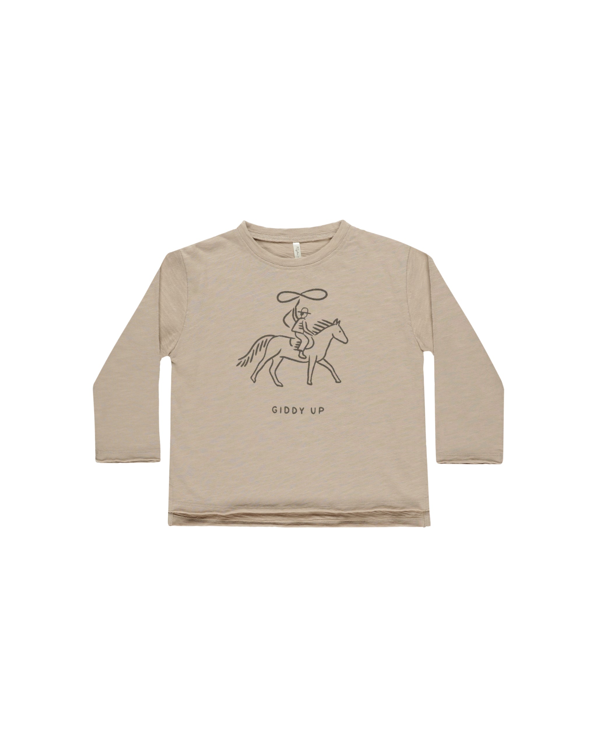 Rylee + Cru – Raw Edge Long Sleeve Tee – Giddy Up