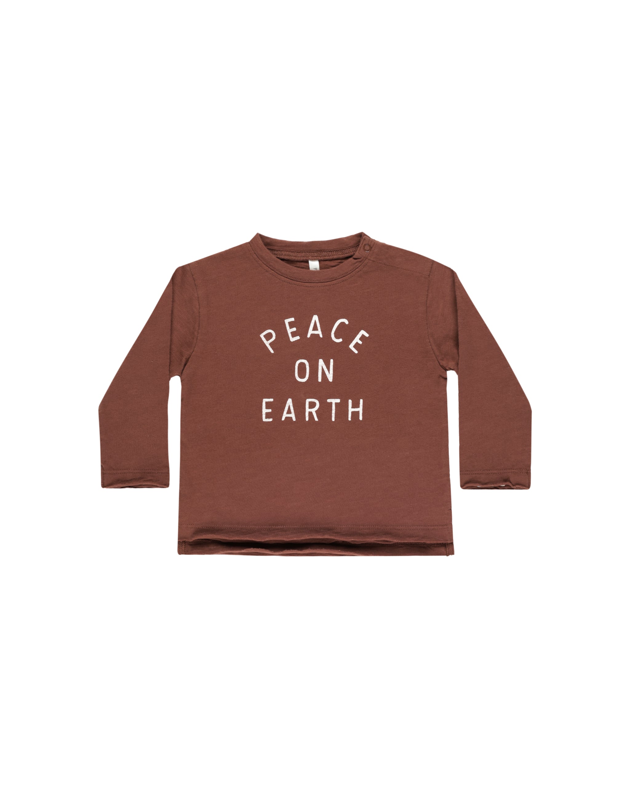 Rylee + Cru – Raw Edge Long Sleeve Tee – Peace On Earth