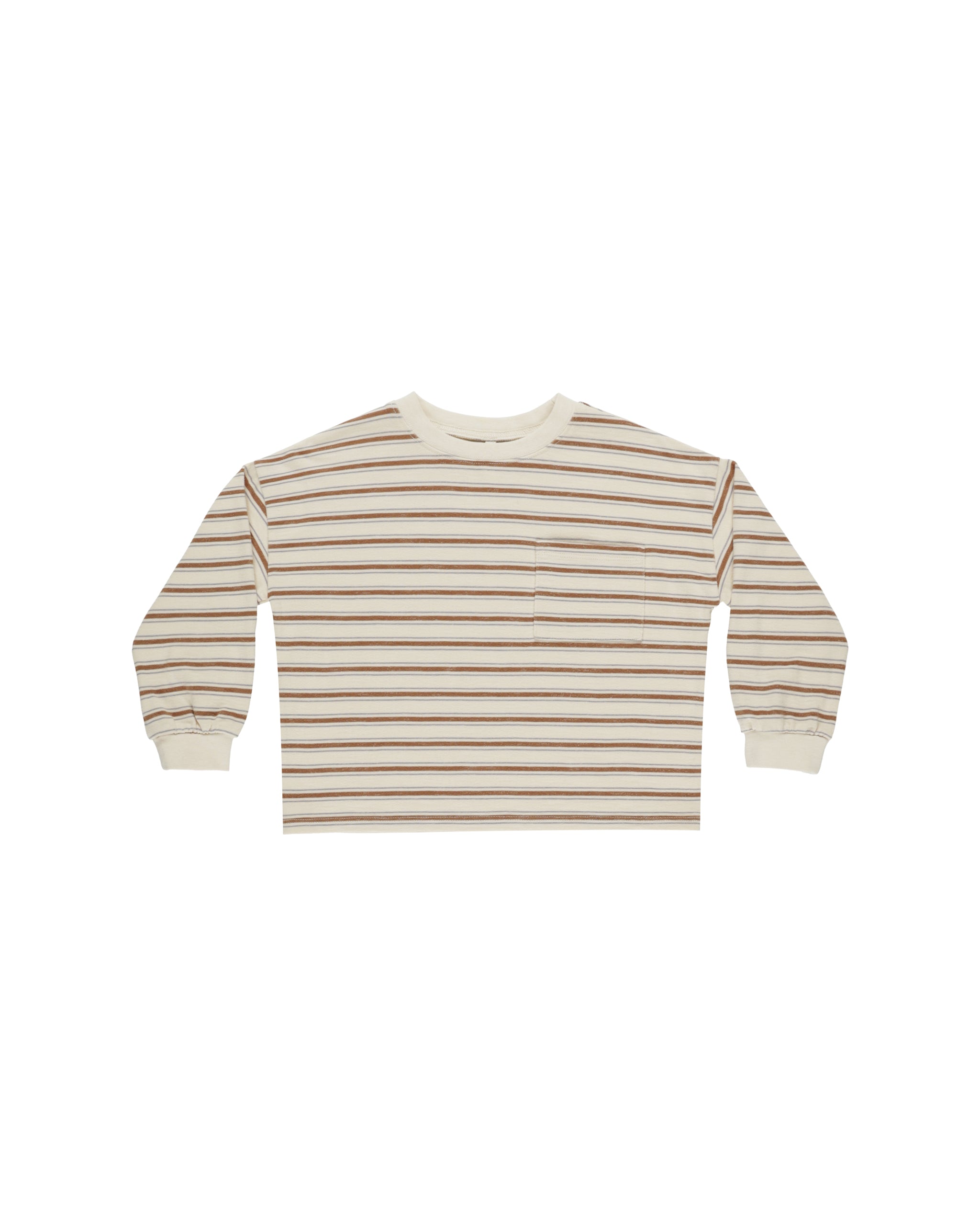 Rylee + Cru – Relaxed Long Sleeve Tee – Saddle Stripe