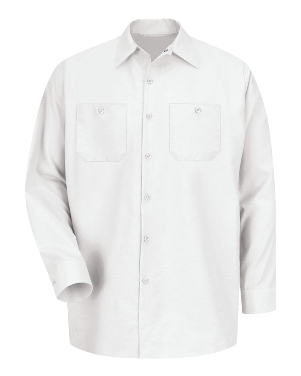 Red Kap SP14 Industrial Long Sleeve Work Shirt – White