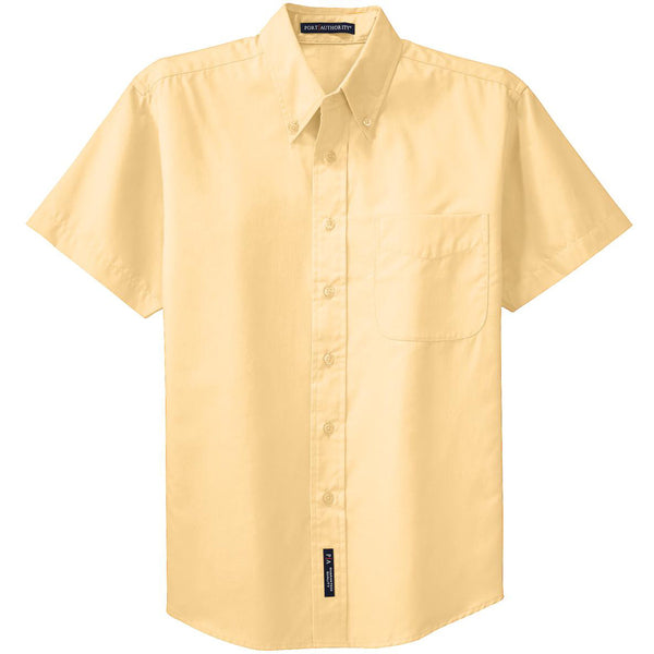 Port Authority Men’s Yellow Short Sleeve Easy Care Shirt