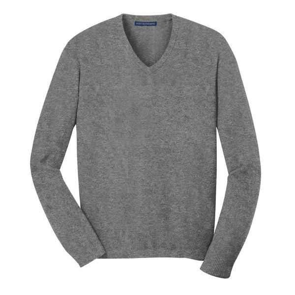 Port Authority Men’s Medium Heather Grey V-Neck Sweater