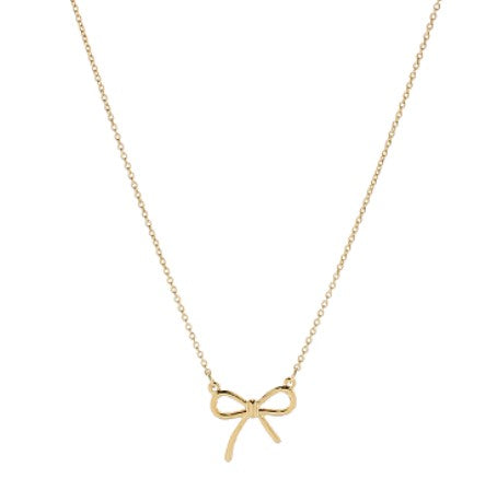 Bow Pendant Necklace – Gold