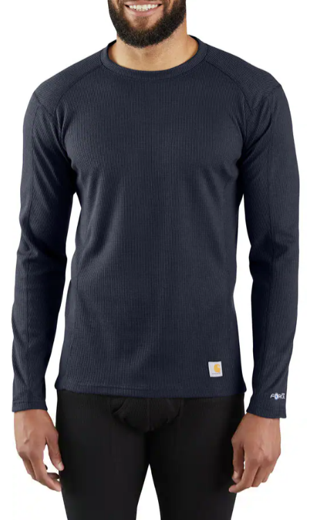 Carhartt Men’s Waffle Base Layer Crewneck Top – Carhartt Force – Midweight – MBL113