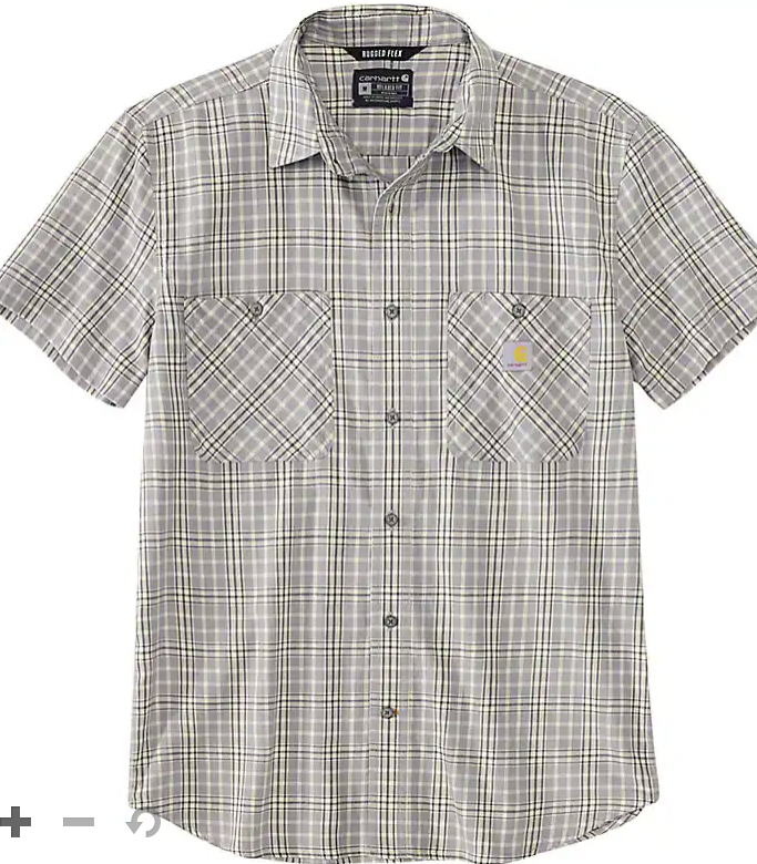 Carhartt Rugged Flex Relaxed Fit Lightweight Short-Sleeve Plaid Shirt – 106745