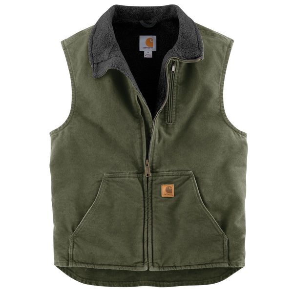 Carhartt Men’s Army Green Mock Neck Vest