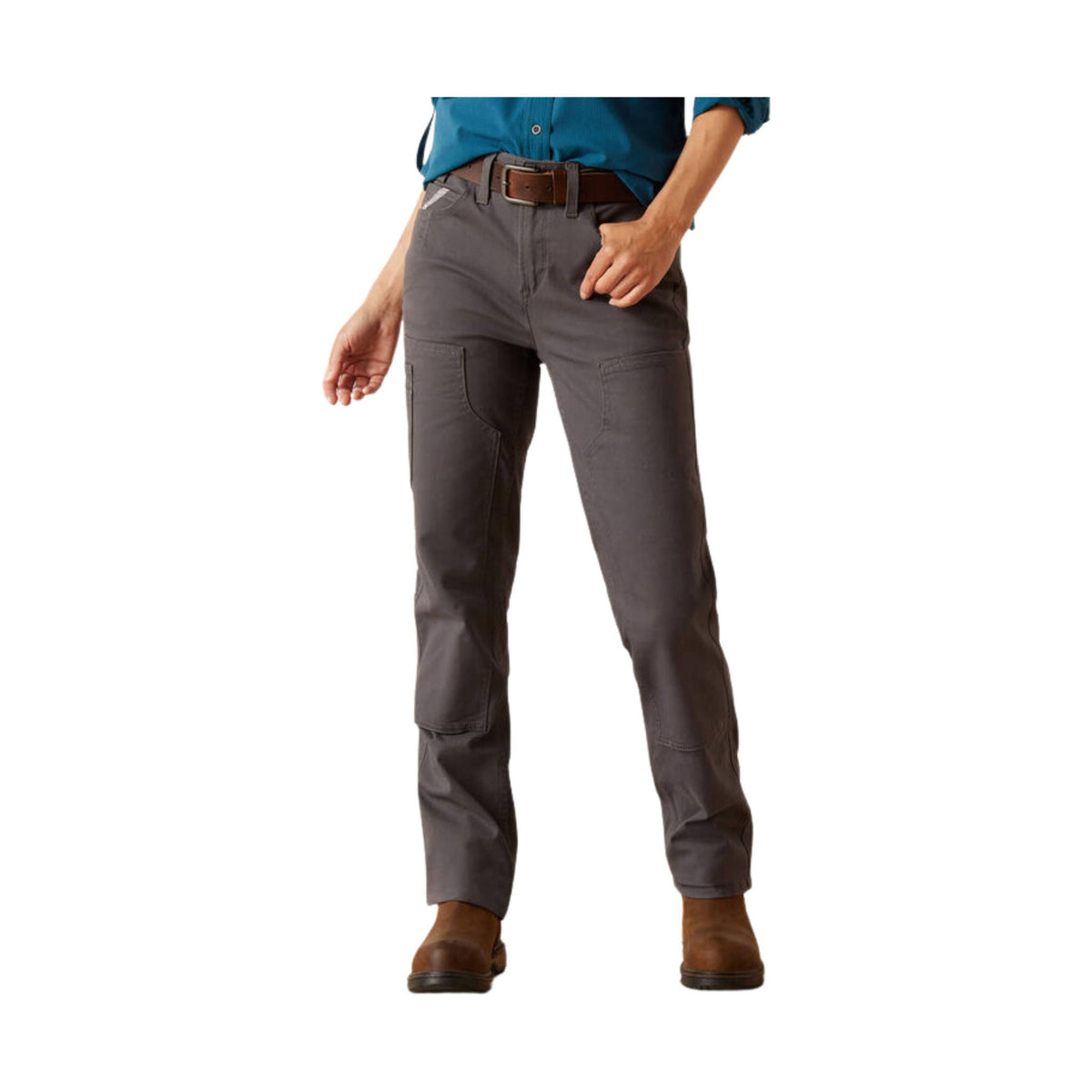 Ariat Women’s Rebar PR Dura Stretrch Made Tough Double Front Straight Pant – Grey