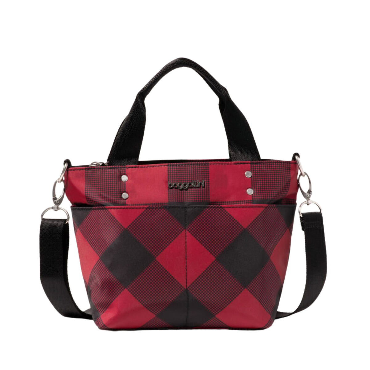 Baggallini Mini Carryall Tote – Red Buffalo Plaid