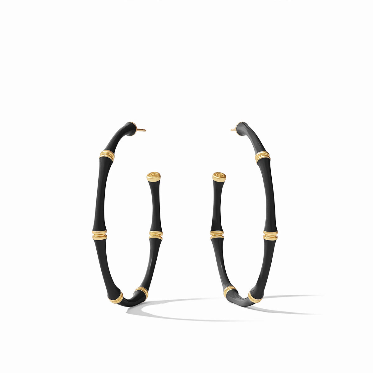 Julie Vos Bamboo Black Hoops