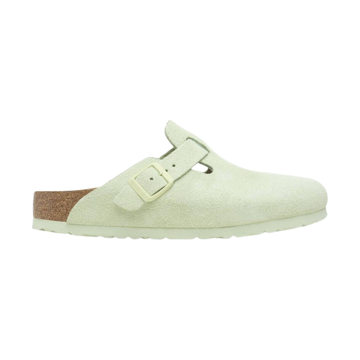 Birkenstock Boston Soft Footbed Suede Leather Clog – Faded Lime