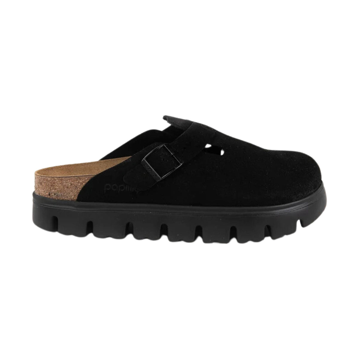 Birkenstock Papillio Boston Chunky Clog – Black Suede