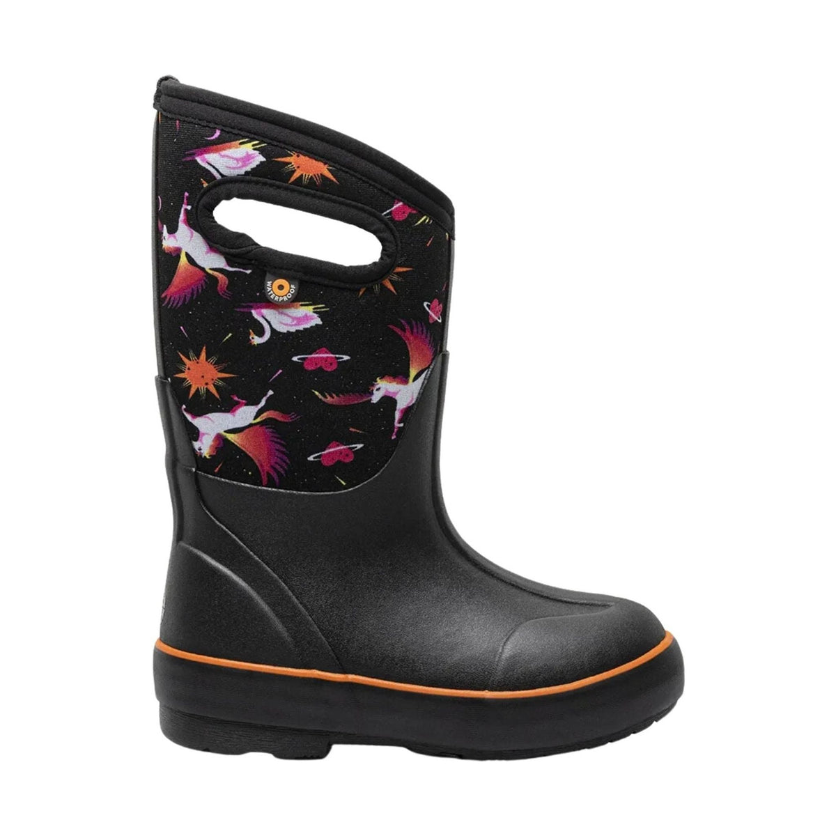 Bogs Kids’ Classic II Space Pegasus Rain Boots – Black Multi