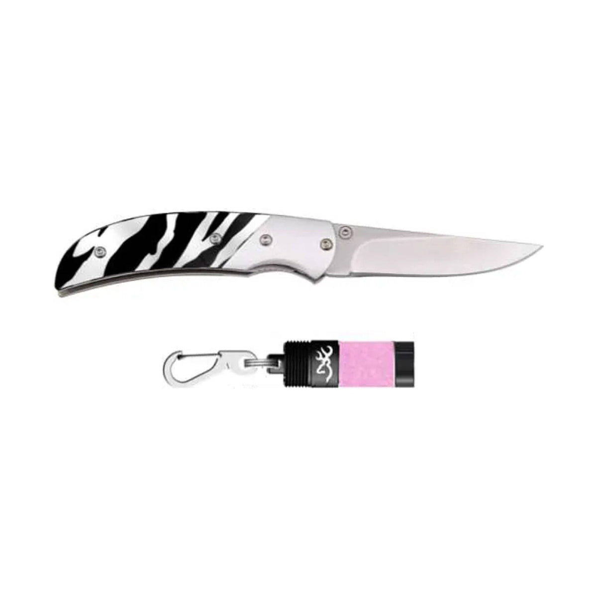 Browning Zebra Knife Light Combo Kit – Black/White/Pink