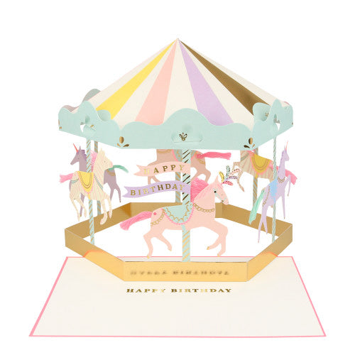 Meri Meri Carousel Stand Up Birthday Card