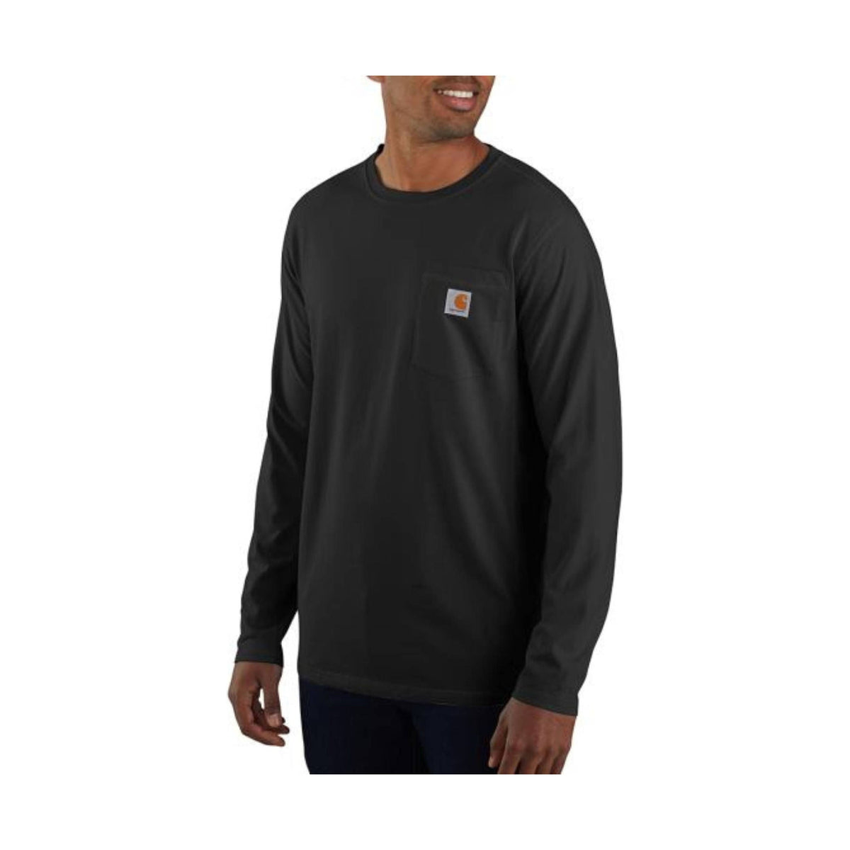 Carhartt Men’s Force Relaxed Fit Midweight Long Sleeve Pocket T Shirt – Black