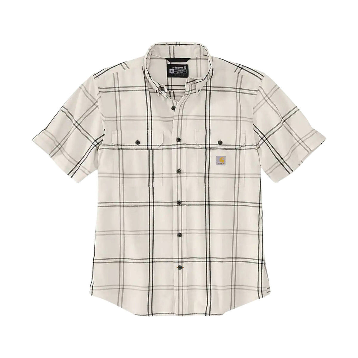 Carhartt Men’s Loose Fit Midweight Short Sleeve Plaid Shirt – Malt – ONLINE STORE CREDIT/EXCHANGE ONLY