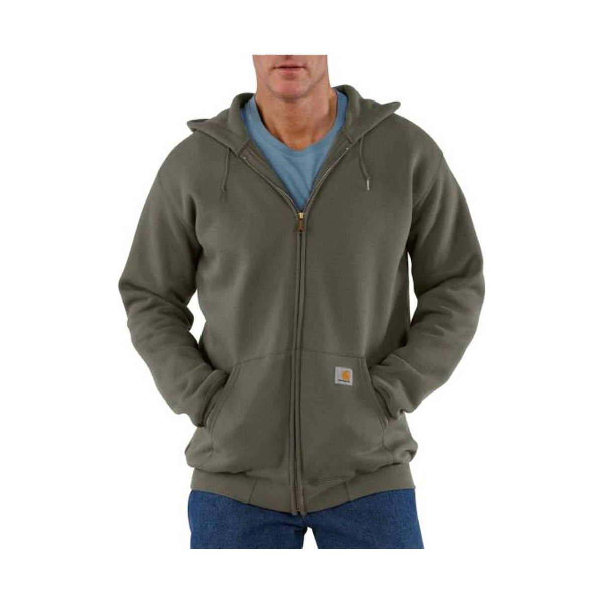 Carhartt Men’s Midweight Hooded Zip-Front Sweatshirt – Moss