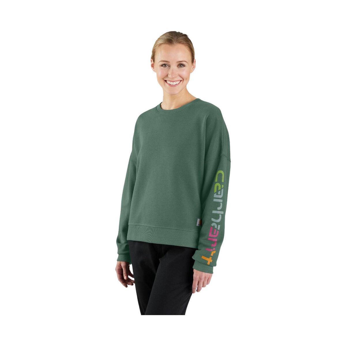 Carhartt Women’s Tencel Fiber Series Loose Fit Long Sleeve Graphic Sweatshirt – Frosted Balsam – ONLINE STORE CREDIT/EXCHANGE ONLY