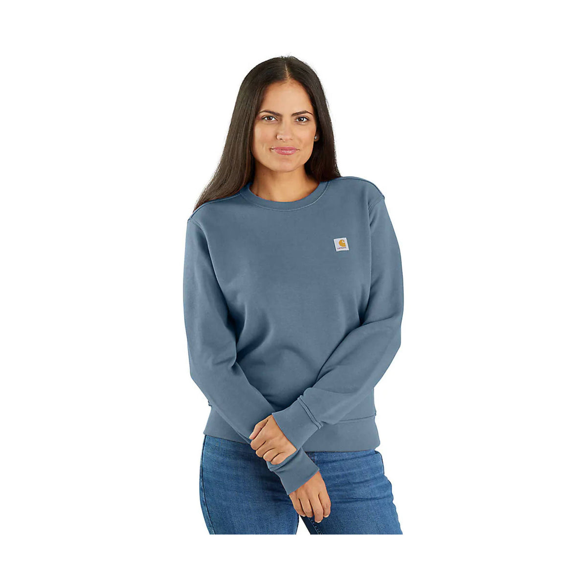 Carhartt Women’s Tencel Fiber Series Relaxed Fit French Terry Crewneck Sweatshirt – Thundercloud – ONLINE STORE CREDIT/EXCHANGE ONLY