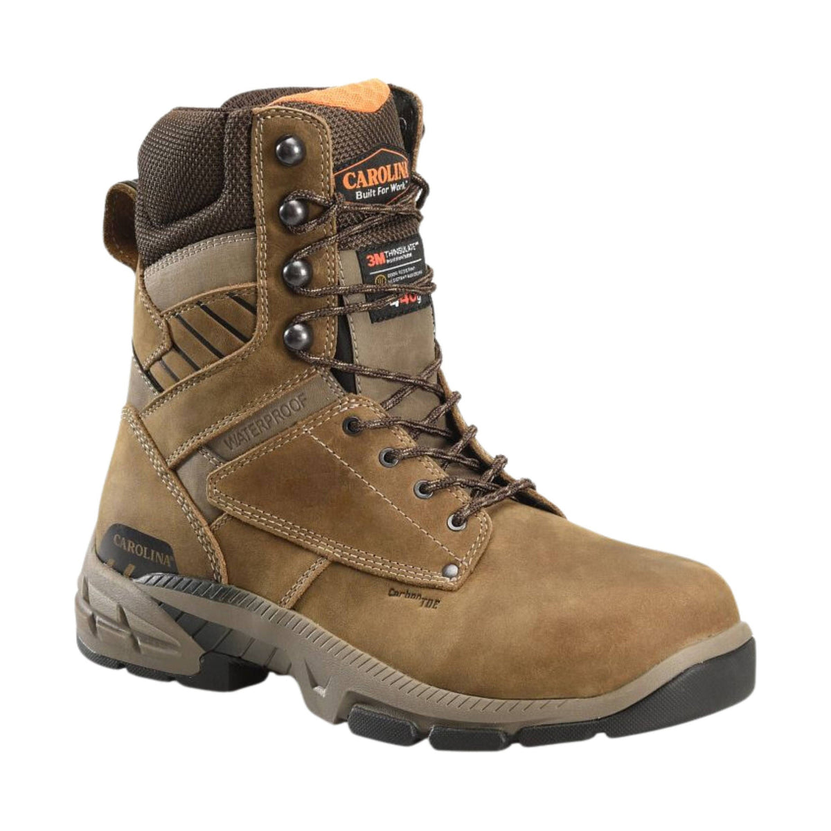 Carolina Men’s Duke 8 Inch Carbon Composite Toe Insulated Waterproof Work Boots – Dark Brown