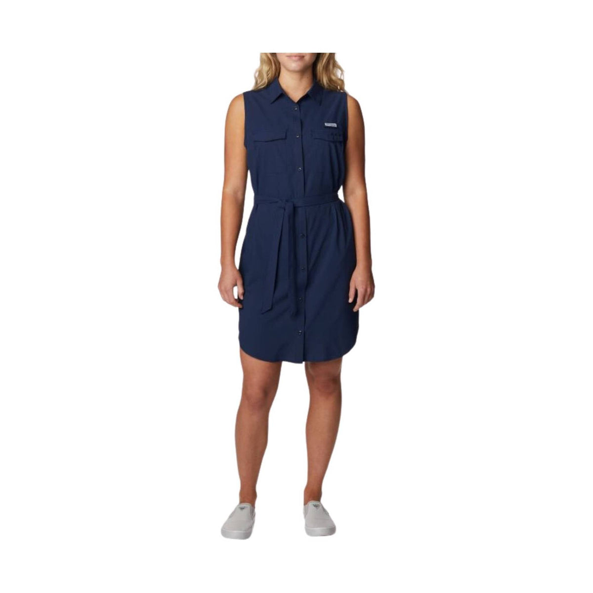 Columbia Women’s PFG Sun Drifter Woven Dress II – Collegiate Navy – ONLINE STORE CREDIT/EXCHANGE ONLY