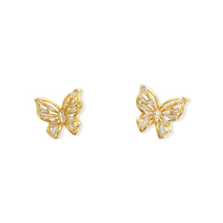 CZ Butterfly Earrings AER069GD