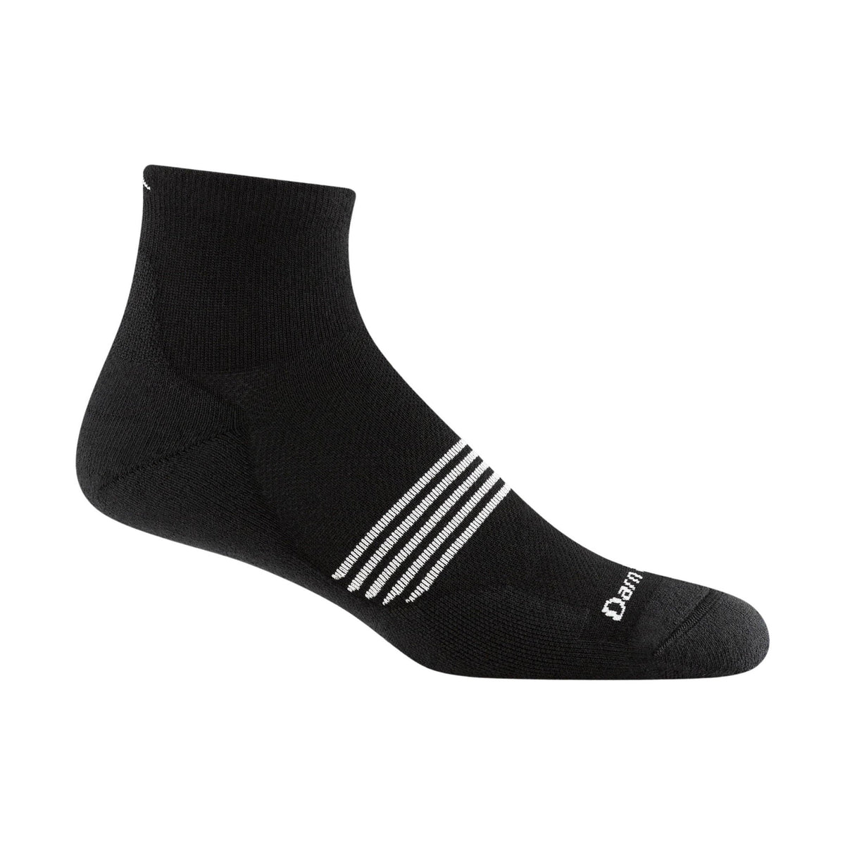 Darn Tough Vermont Men’s Element Quarter Lightweight Running Sock – Black