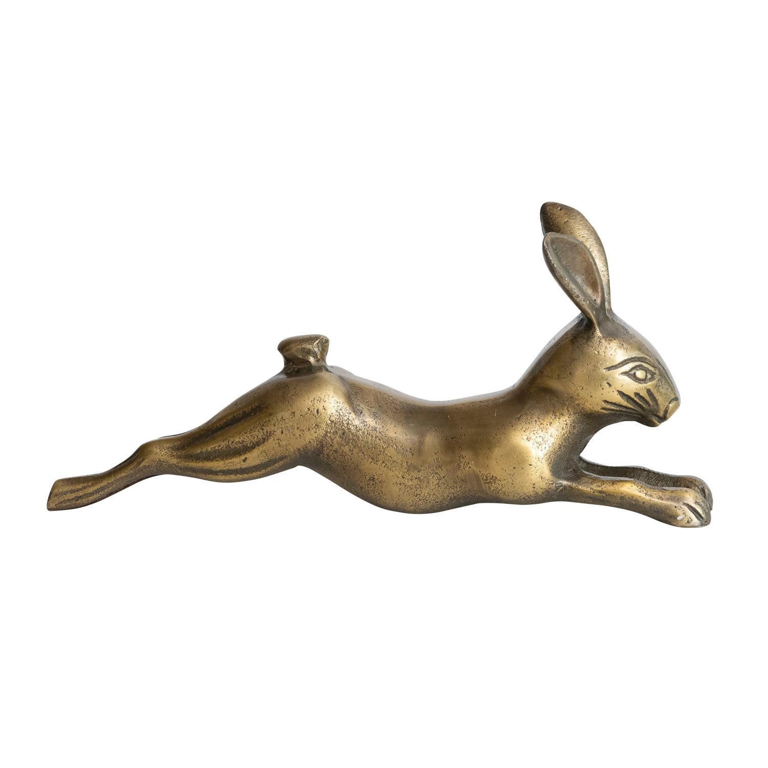 Cast Aluminum Rabbit – Antique Brass Finish