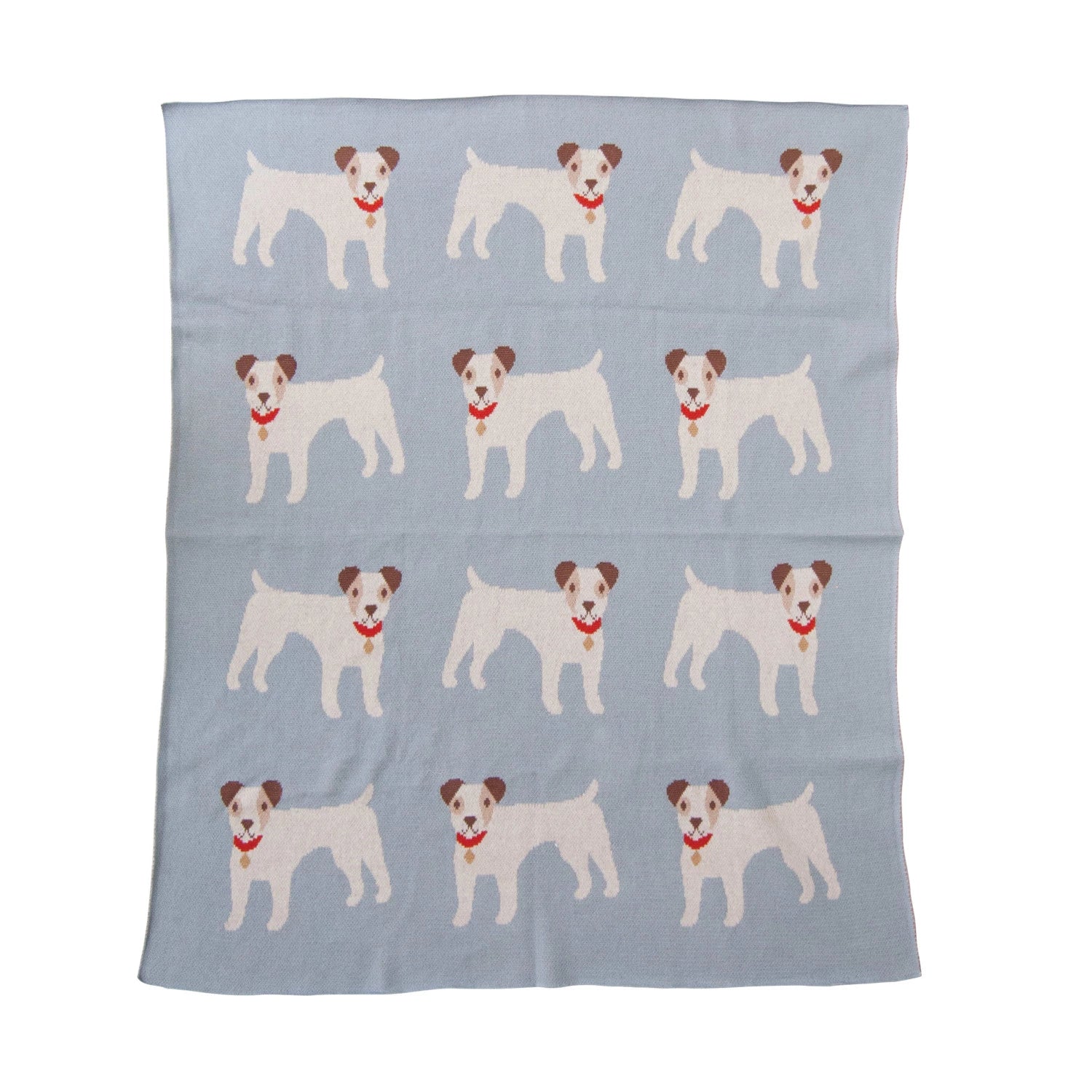 Cotton Knit Baby Blanket – Dogs