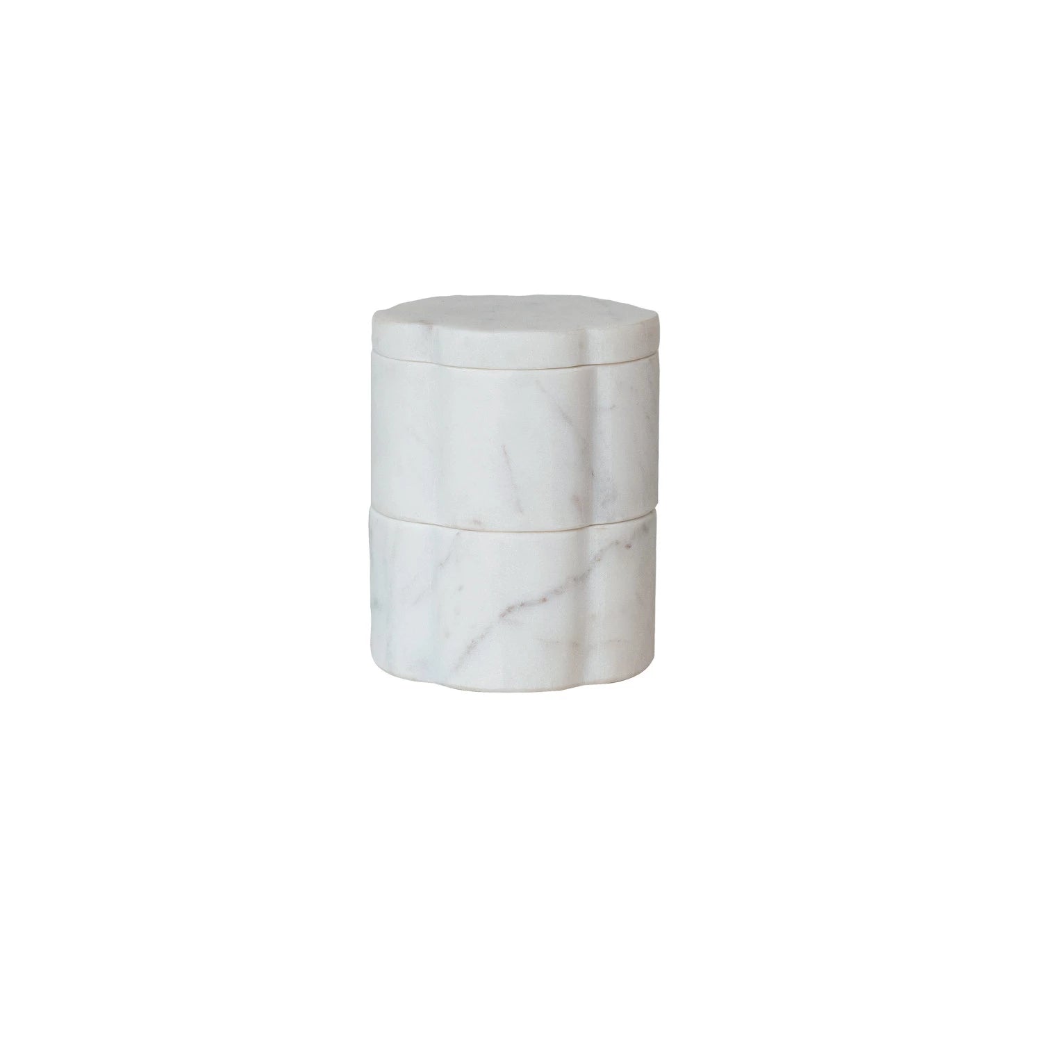 Marble Scalloped Stackable Pinch Pots – Set of 2