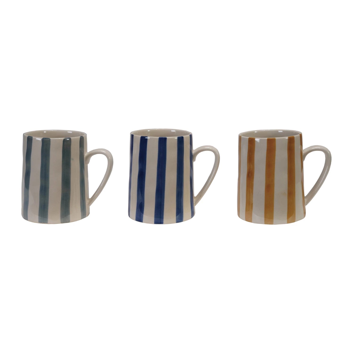 Hand-Painted Stoneware Mug – 14oz.