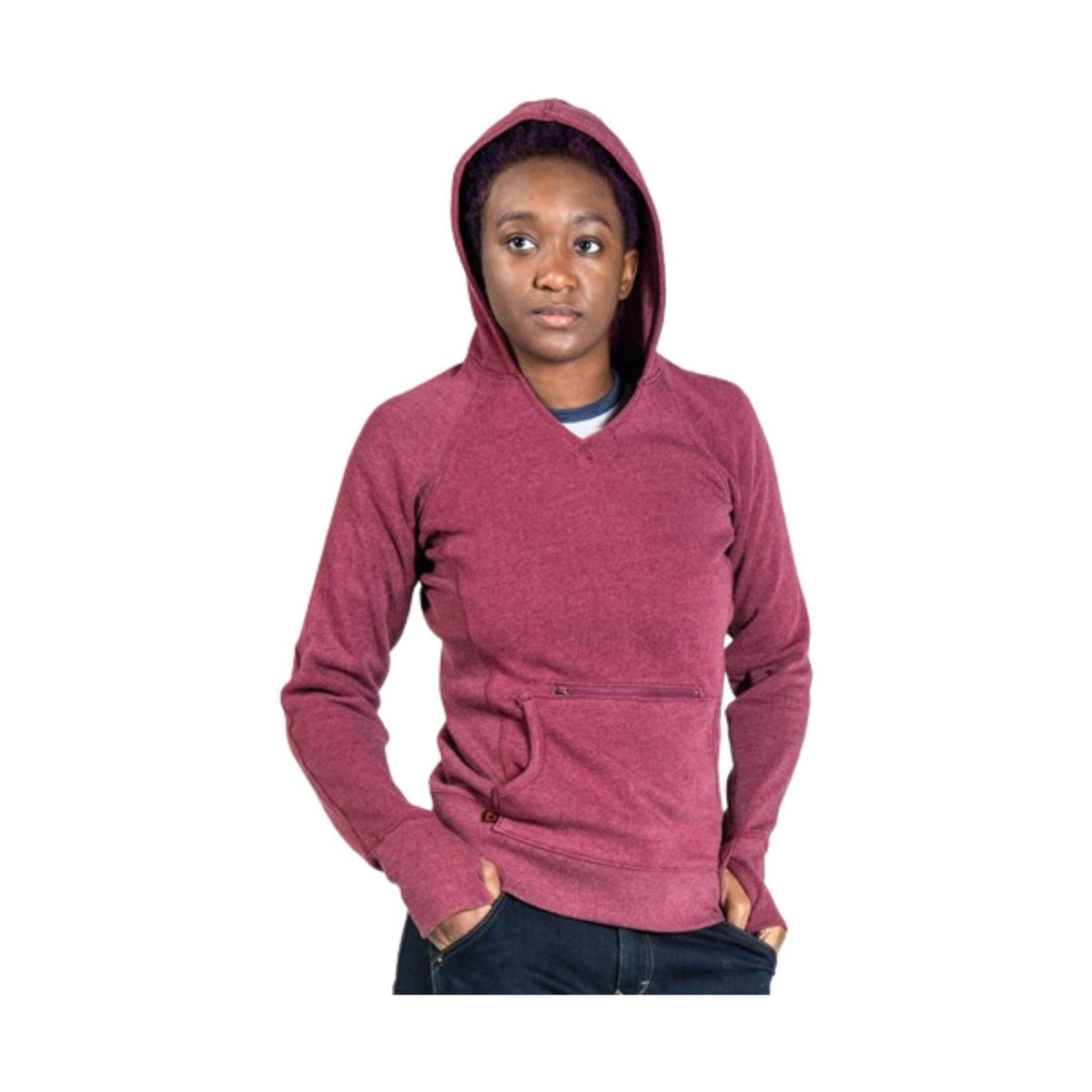 Dovetail Women’s Anna Pullover Hoody – Heather Currant – ONLINE STORE CREDIT/EXCHANGE ONLY