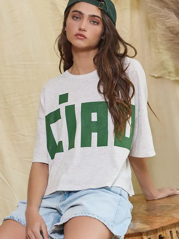 Boxy Crop Tee – Ciao – Green