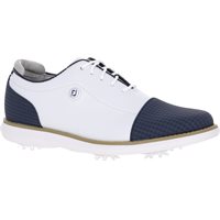 Ladies FootJoy Traditions Previous Season Shoe Style Golf Shoe in White / Navy