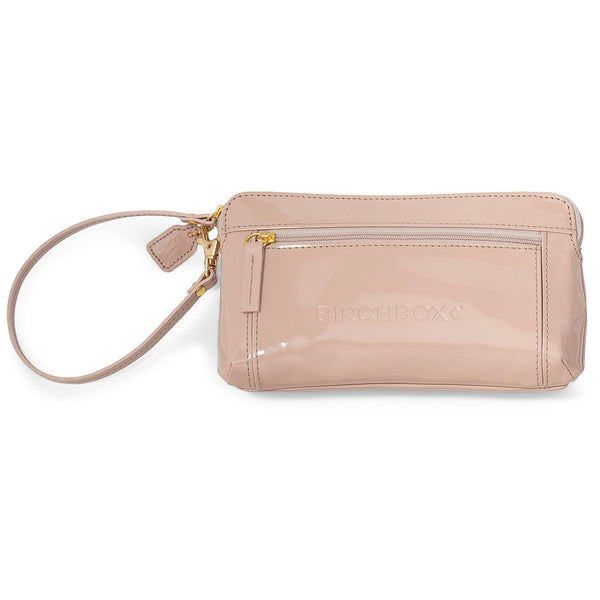 Isaac Mizrahi Dusty Rose Patent Ava Wristlet Wallet