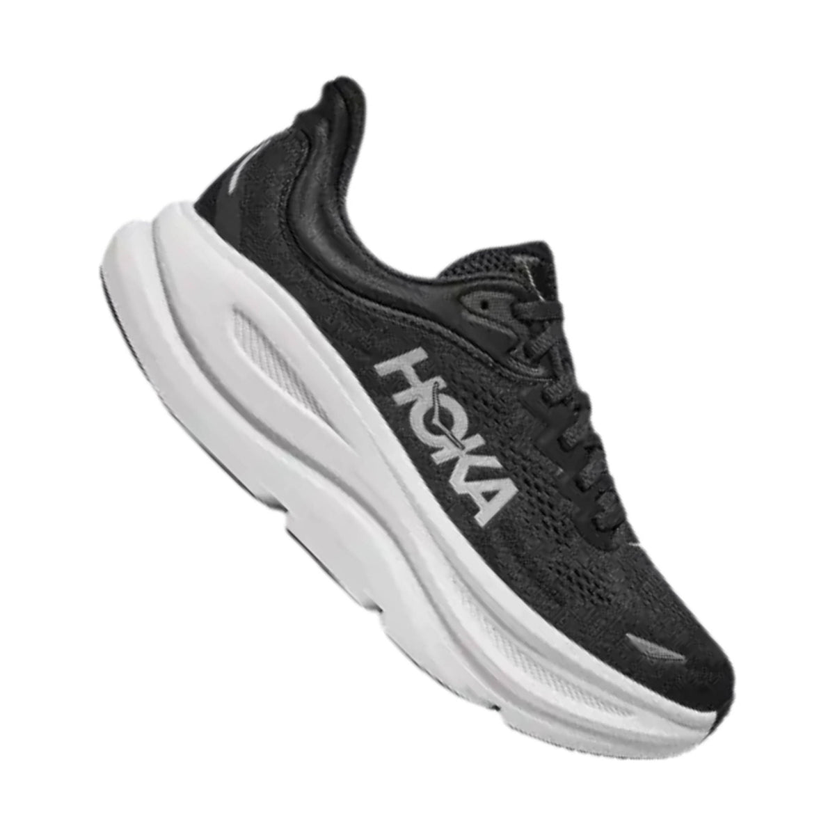 HOKA Men’s Bondi 9 Running Shoes – Black/White