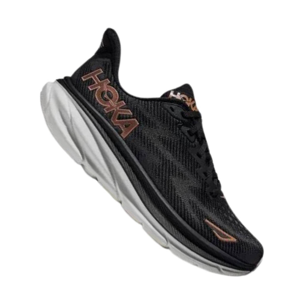 HOKA Women’s Clifton 9 – Black/Rose Gold