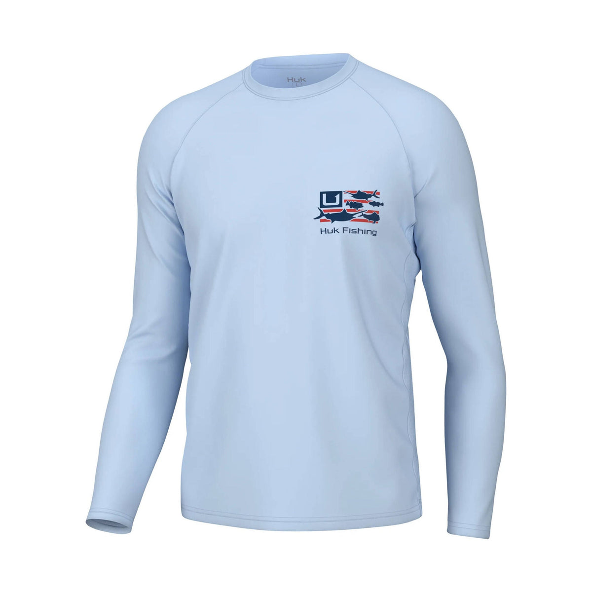 Huk Men’s Trophy Flag Pursuit Performance Shirt – Ice Water