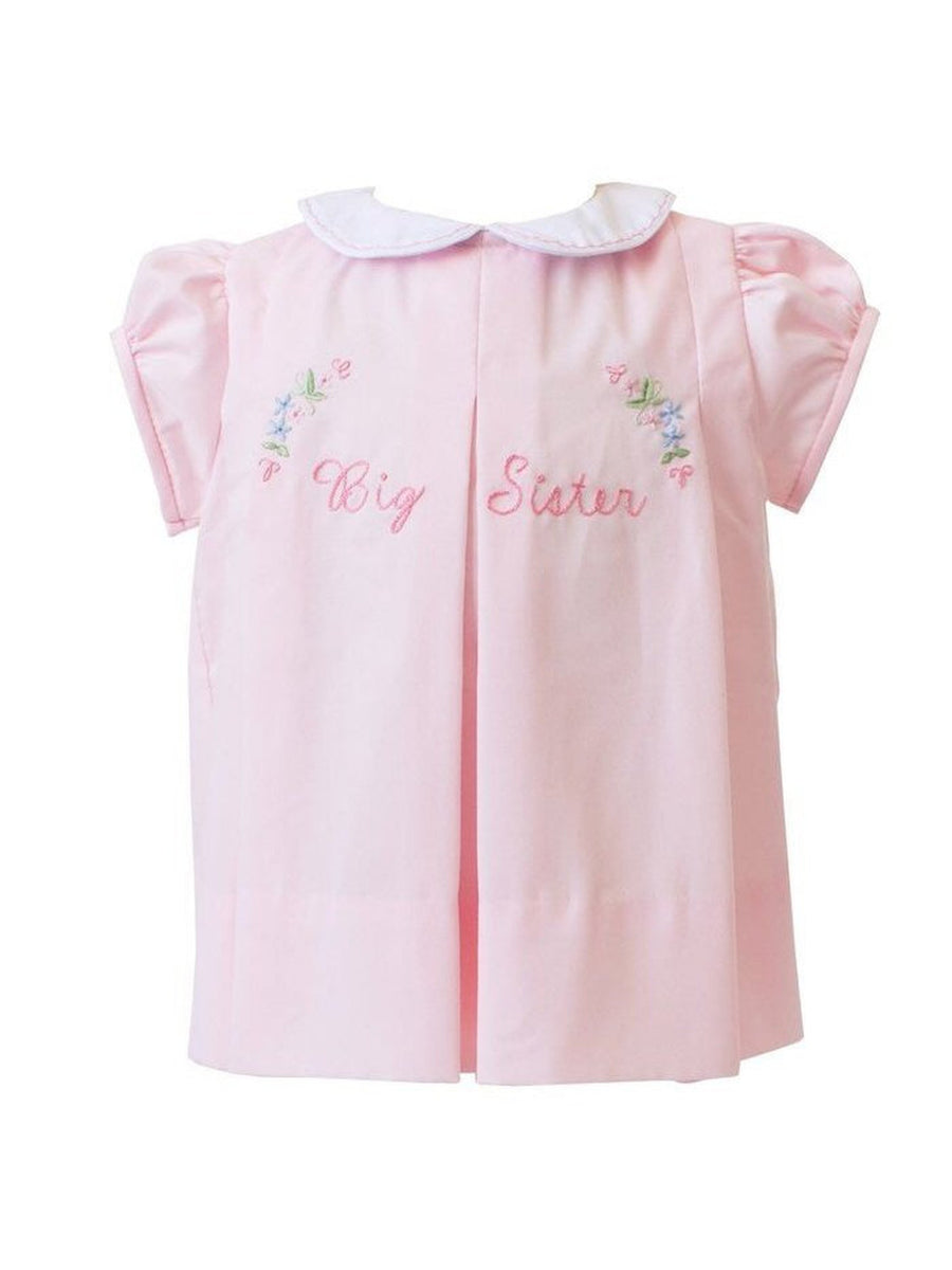 Big Sister Embroidered Pink Dress