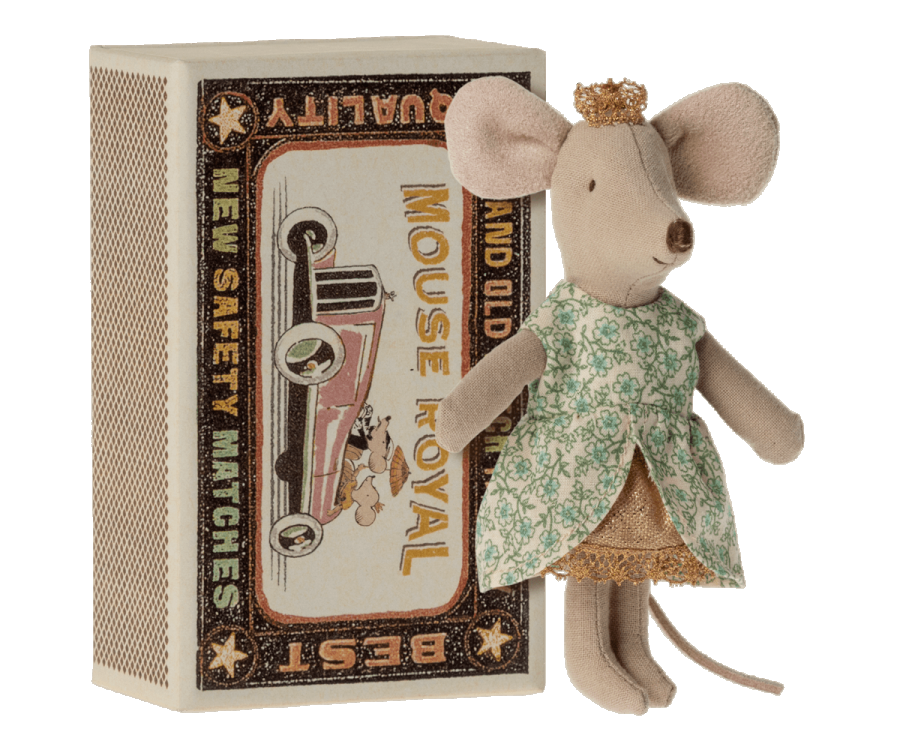 Maileg – Princess Mouse, Little Sister in Matchbox