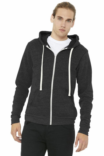 BELLA+CANVAS BC3909 Unisex Triblend Sponge Fleece Full Zip Hoodie