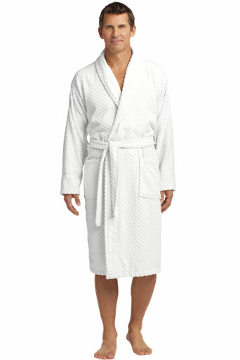 Port Authority R103 Checkered Terry Shawl Collar Robe